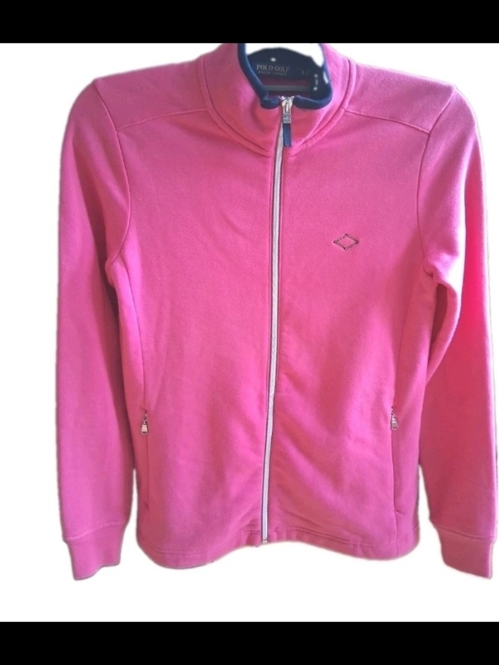 Polo Golf Ralph Lauren Pink Jacket Womens Small, Pockets, CottonBlend w/zipper